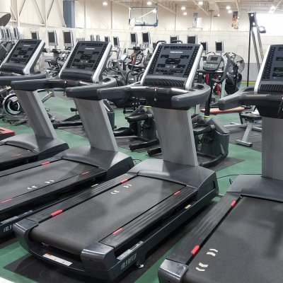 row of treadmills